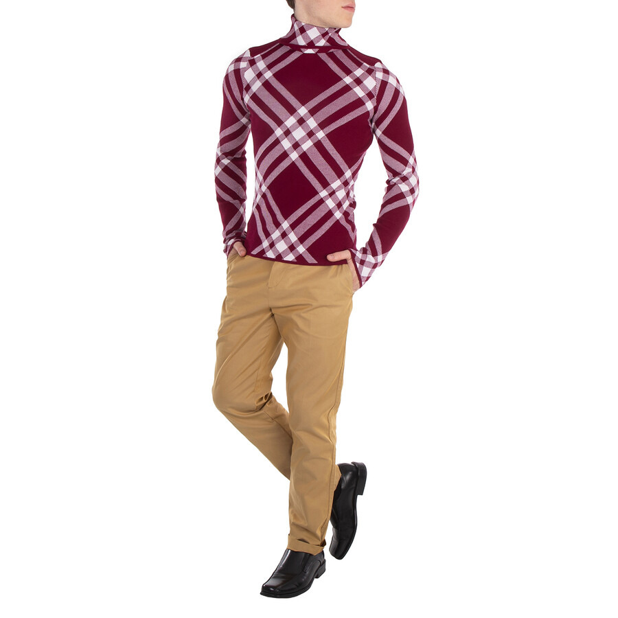 Burberry Check Wool Blend Turtleneck - 4