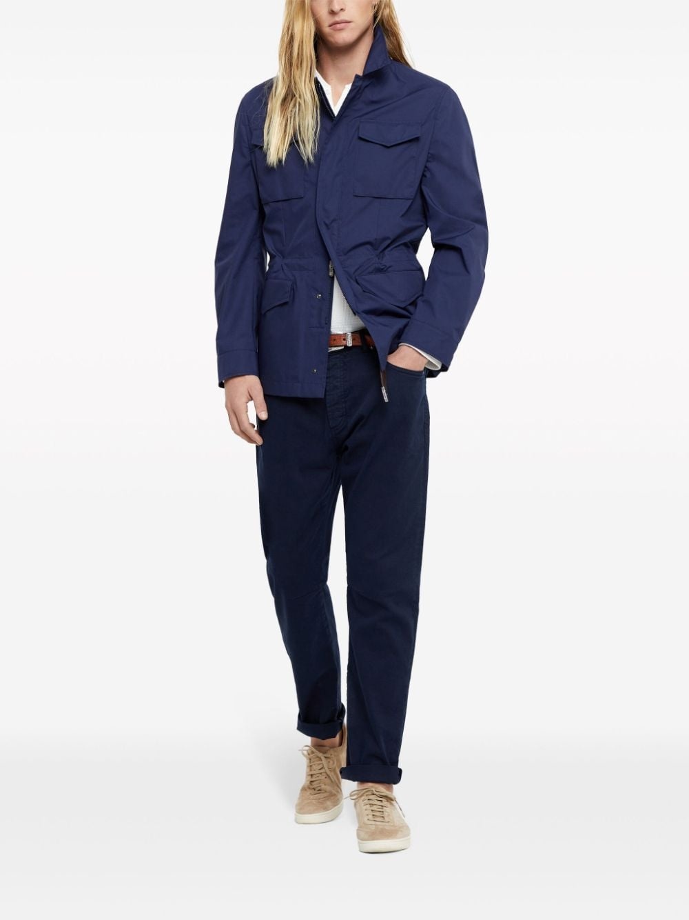 straight-leg cotton trousers - 2