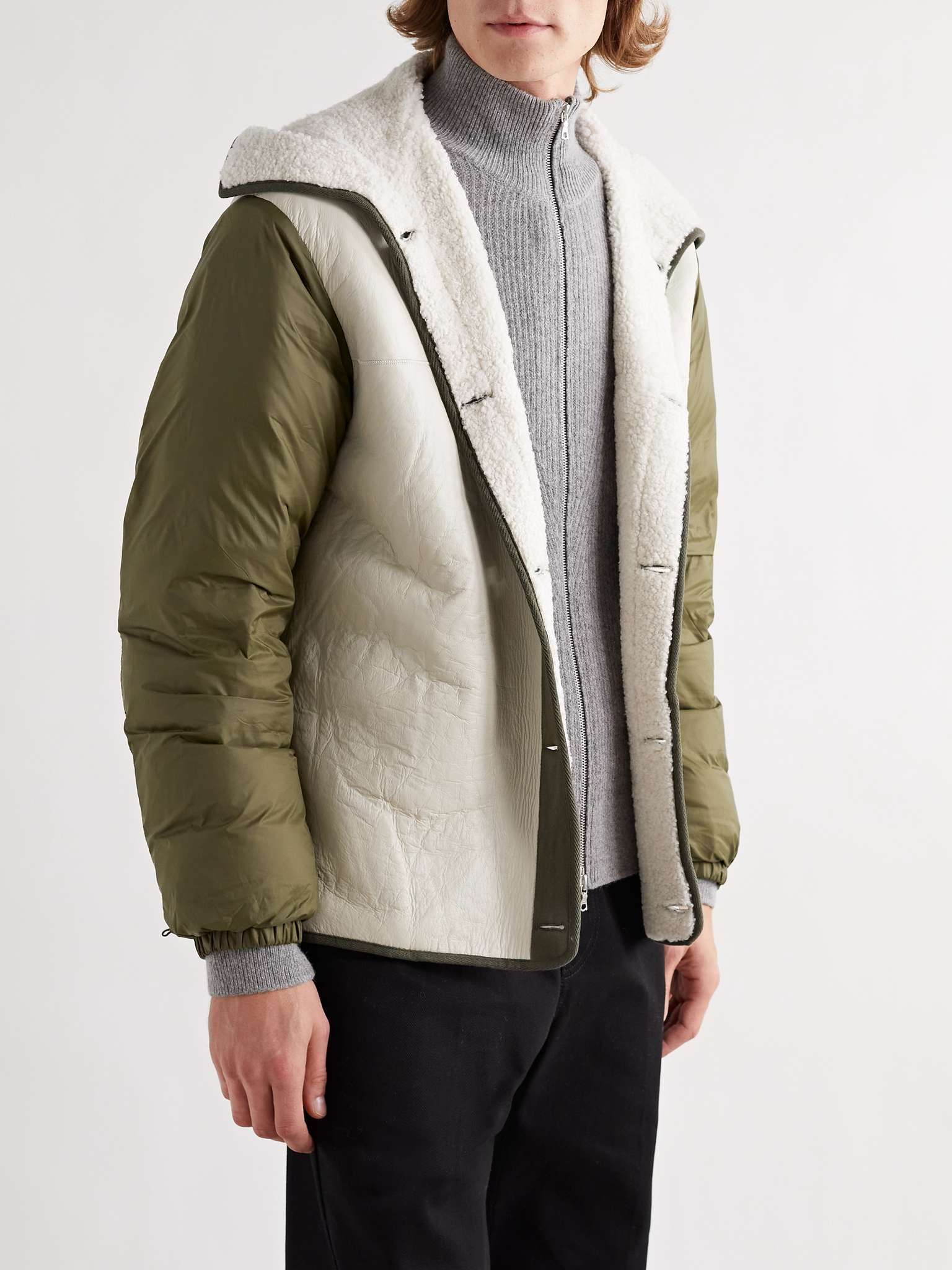 Cotton-Blend Parka with Detachable Shearling and Shell Hooded Down Liner - 6