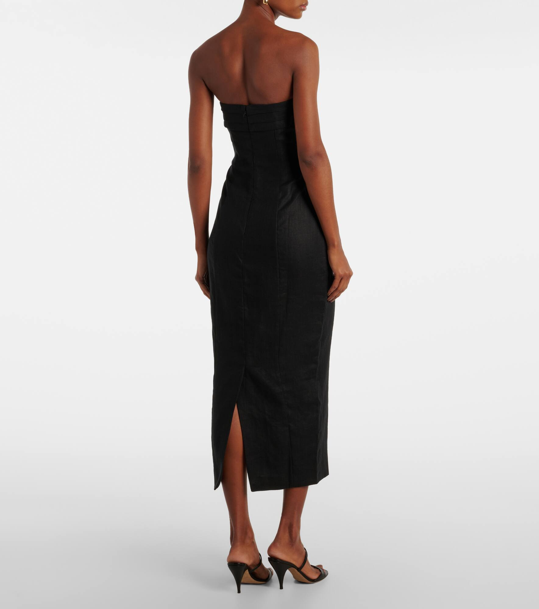 Linen midi dress - 3
