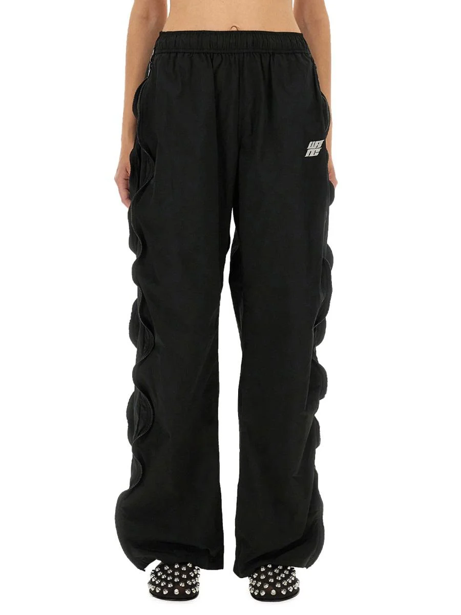 T By Alexander Wang Mid-Rise Track Pants With Zipper - 1