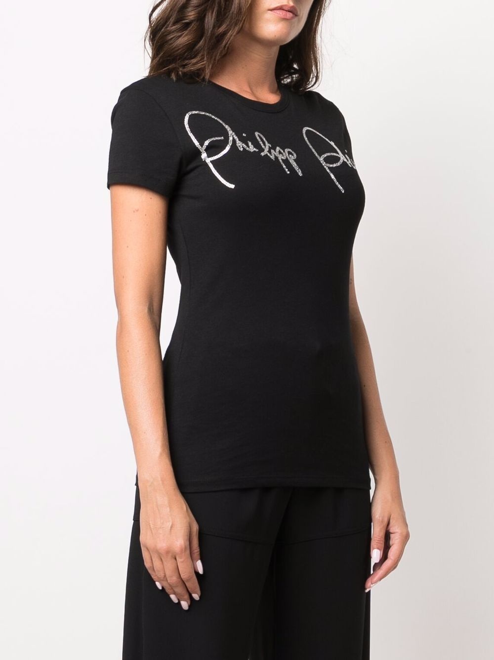 crystal-embellished short-sleeved T-shirt - 3
