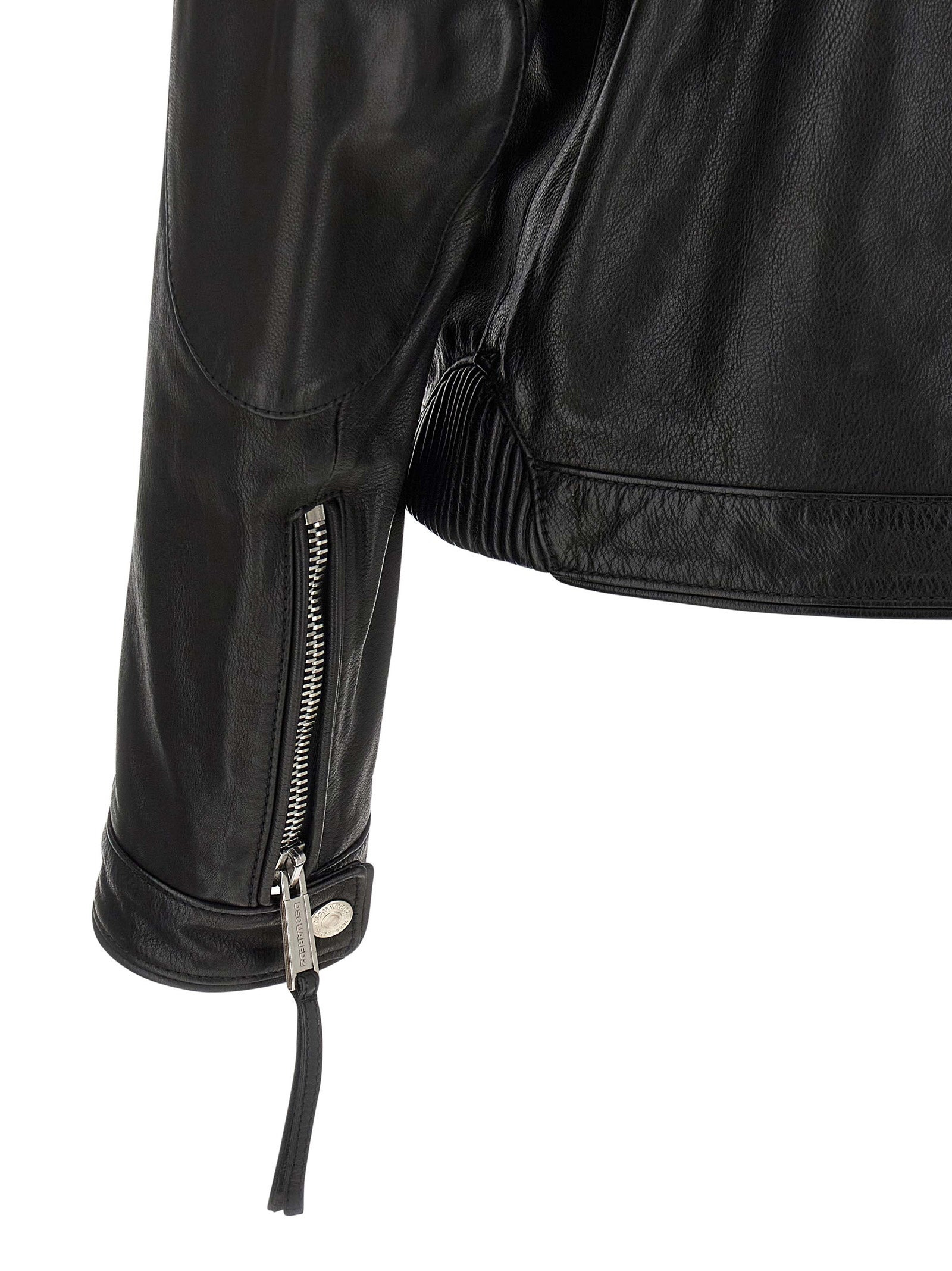 Dsquared2 X Ducati Capsule Leather Jacket Puffer Jackets Black - 4
