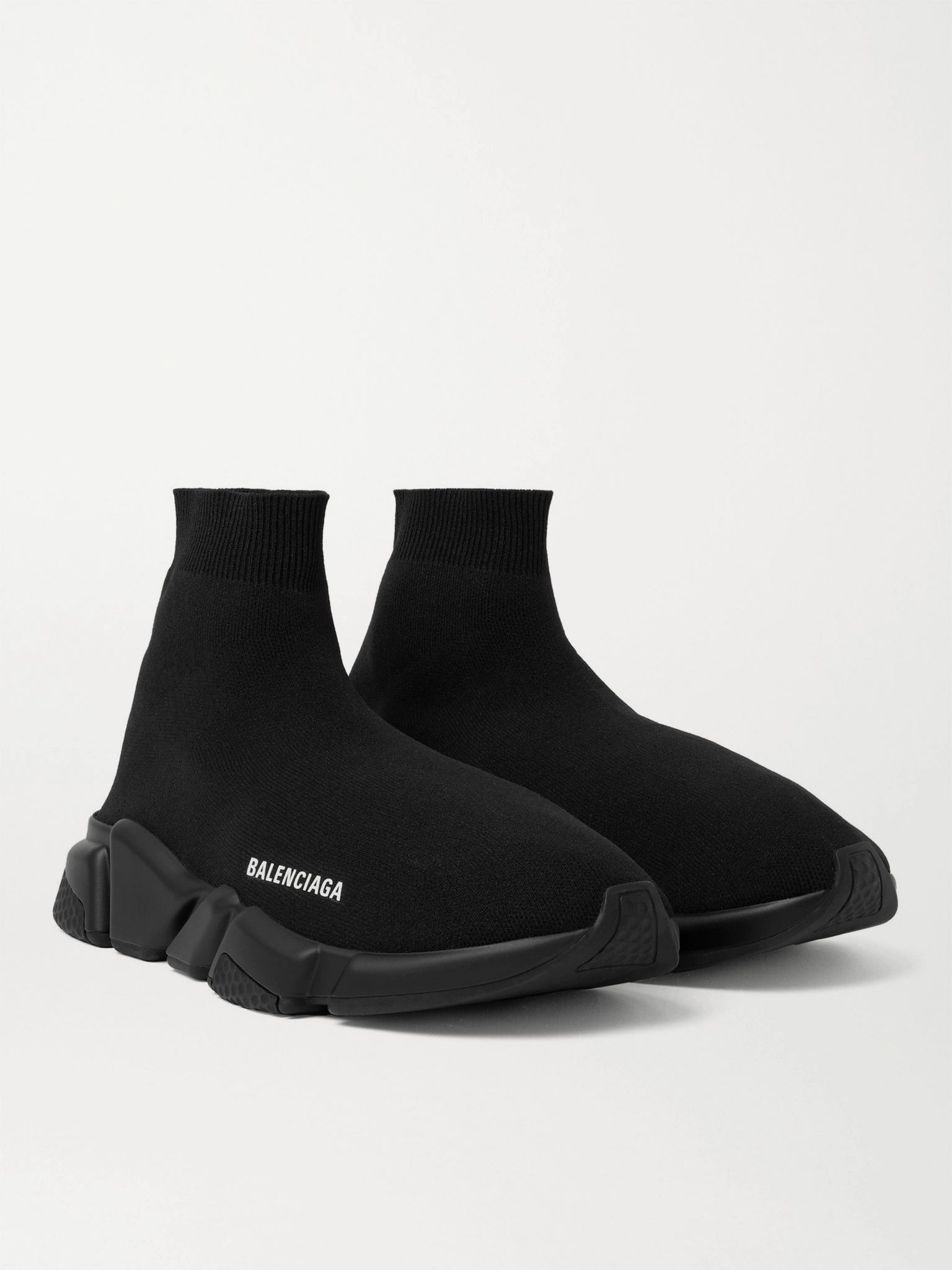 Speed Stretch-Knit Slip-On Sneakers Black - 4