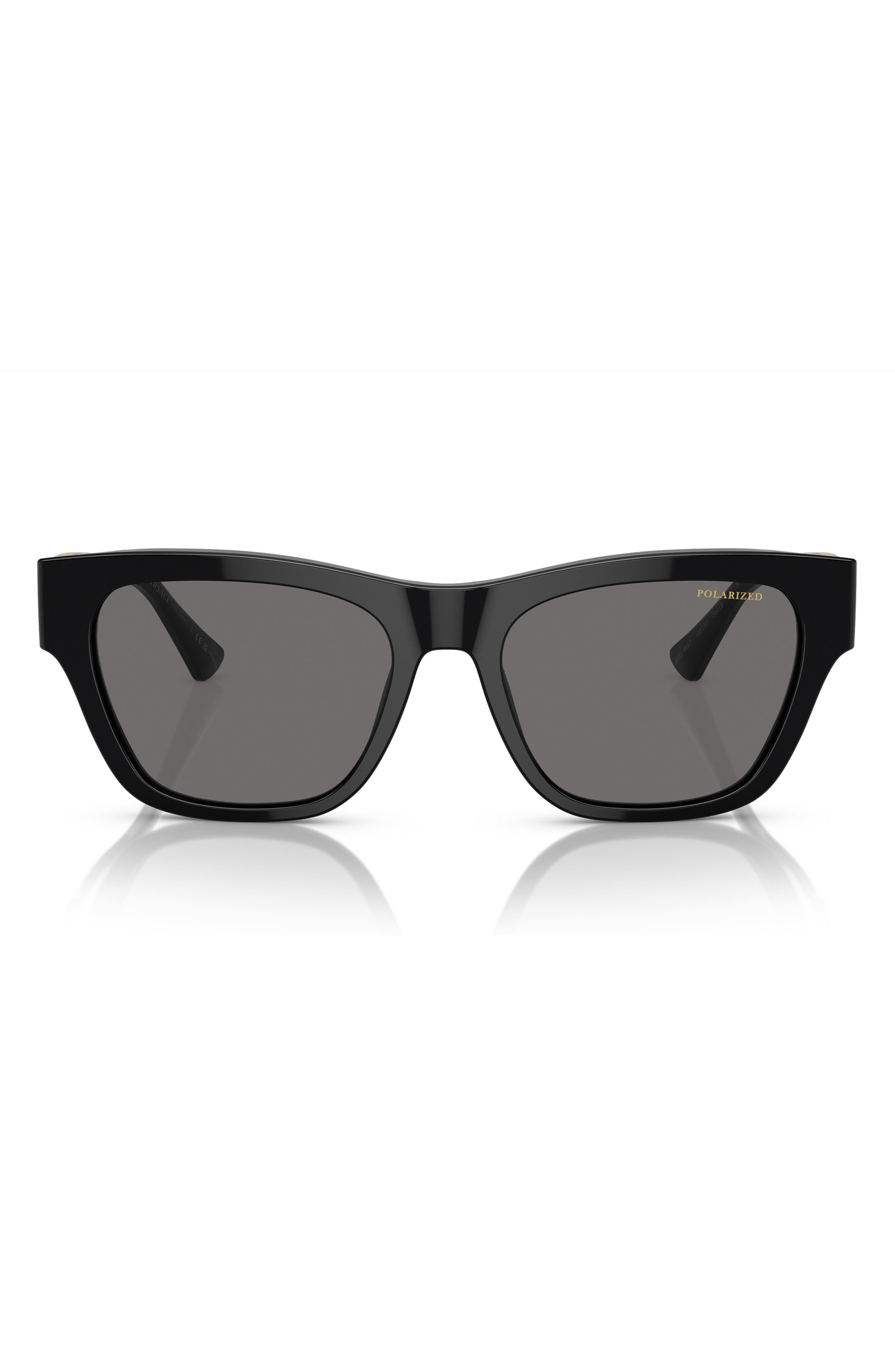 Versace 67mm Polarized Oversize Square Sunglasses in Black at Nordstrom - 1