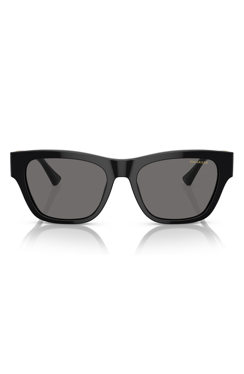 Versace 67mm Polarized Oversize Square Sunglasses in Black 1