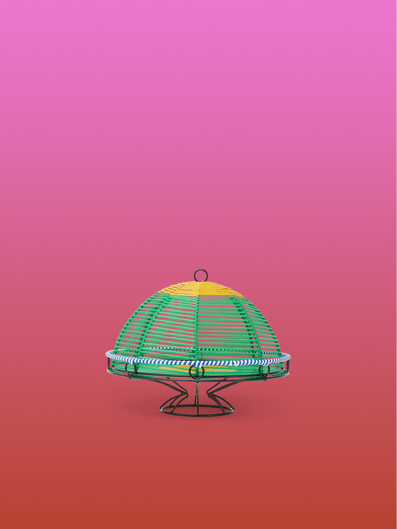 MARNI MARKET GREEN AND YELLOW CAKE STAND 1