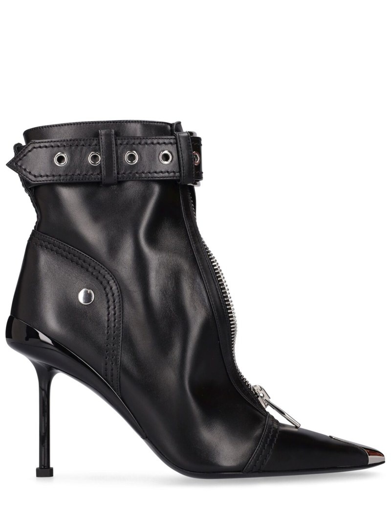 90mm Slash leather ankle boots - 1