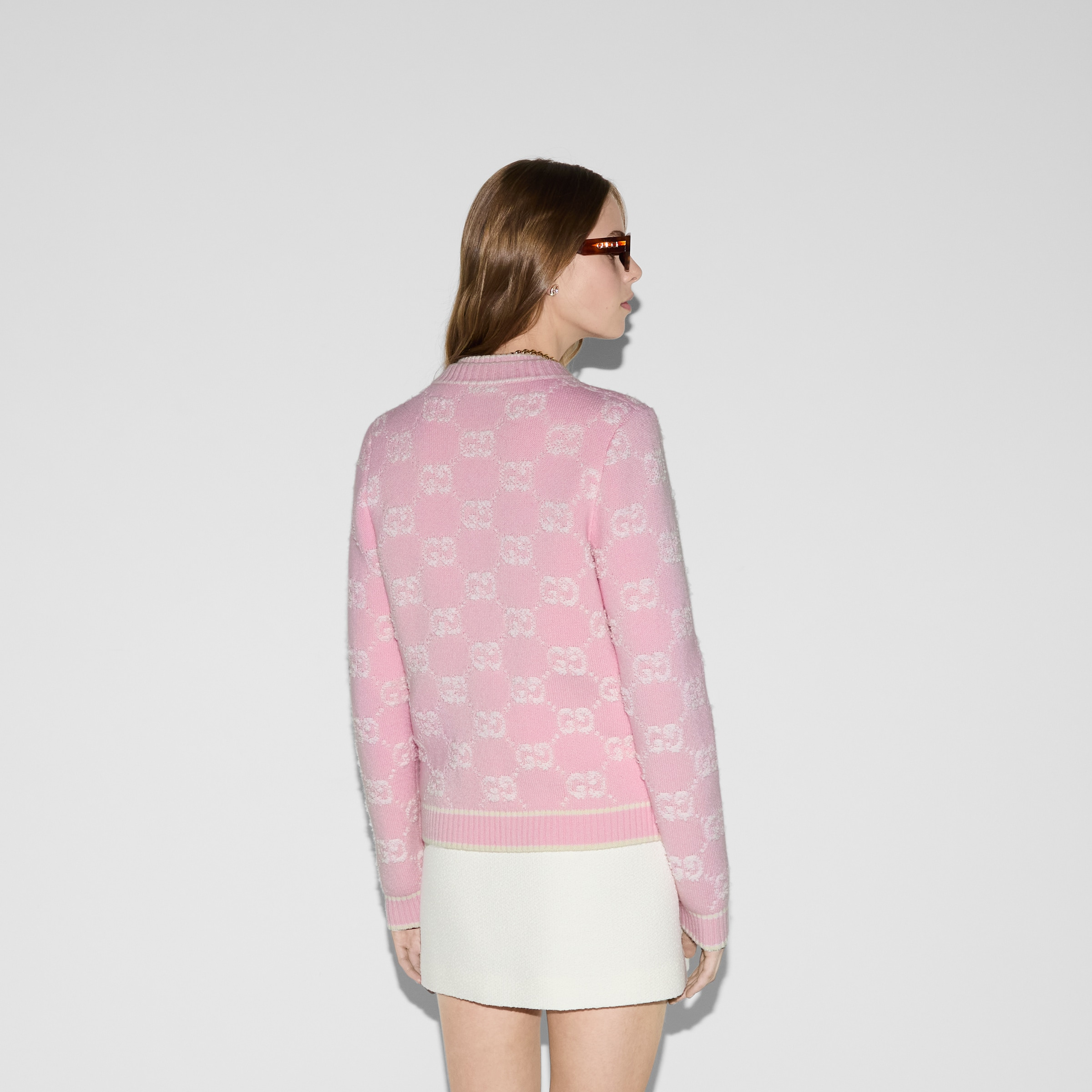 GG wool bouclé jacquard cardigan - 4