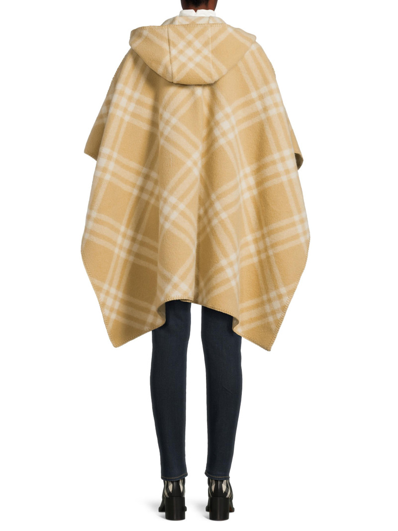 Women's Catherine Plaid Wool Wrap - Sand Ecru 5