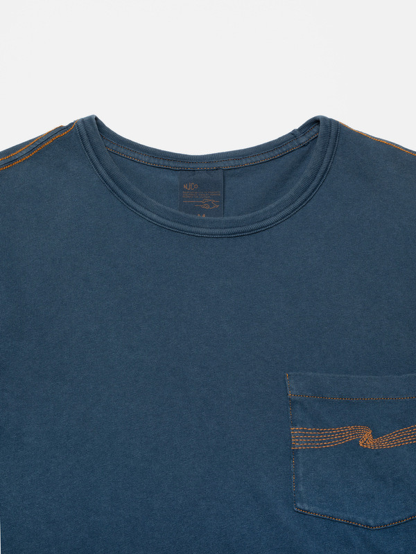 Ricky Pocket T-Shirt Washed Blue - 3