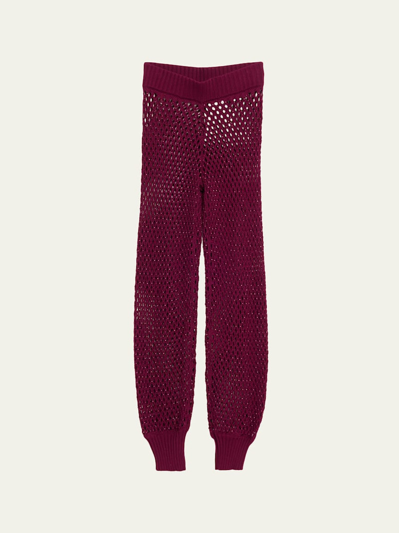Antilles Crystal Crochet Knit Jogger Pants 1