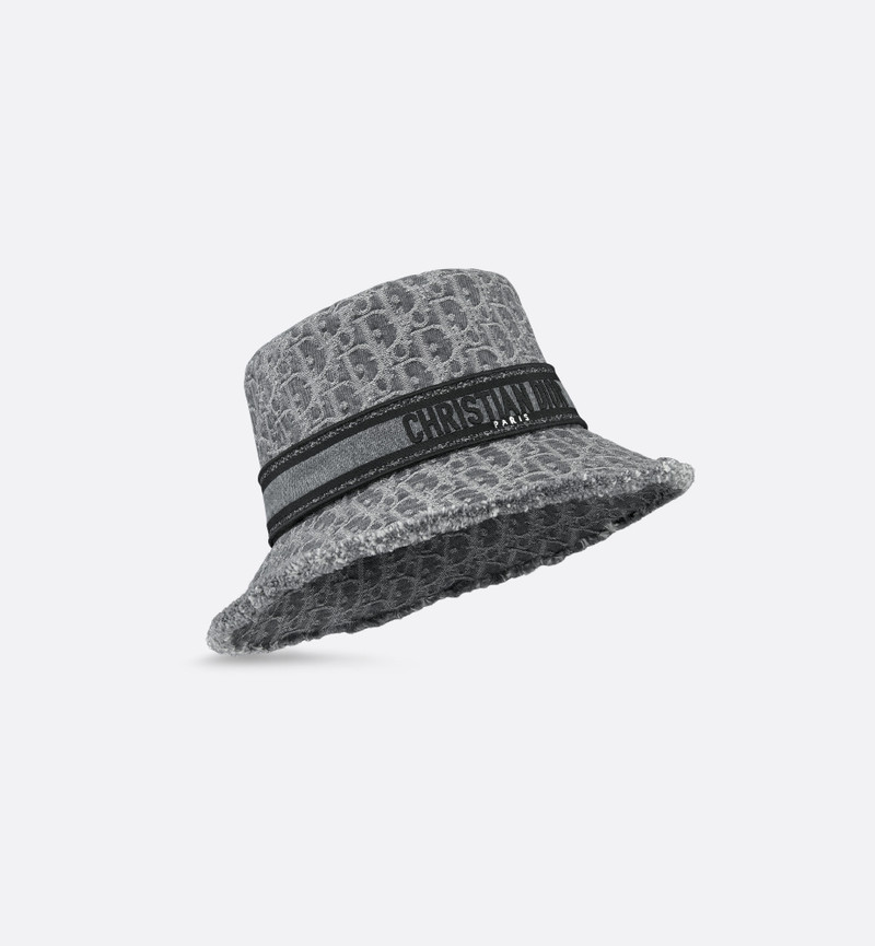 D-Bobby Dior Oblique Small-Brim Bucket Hat 3