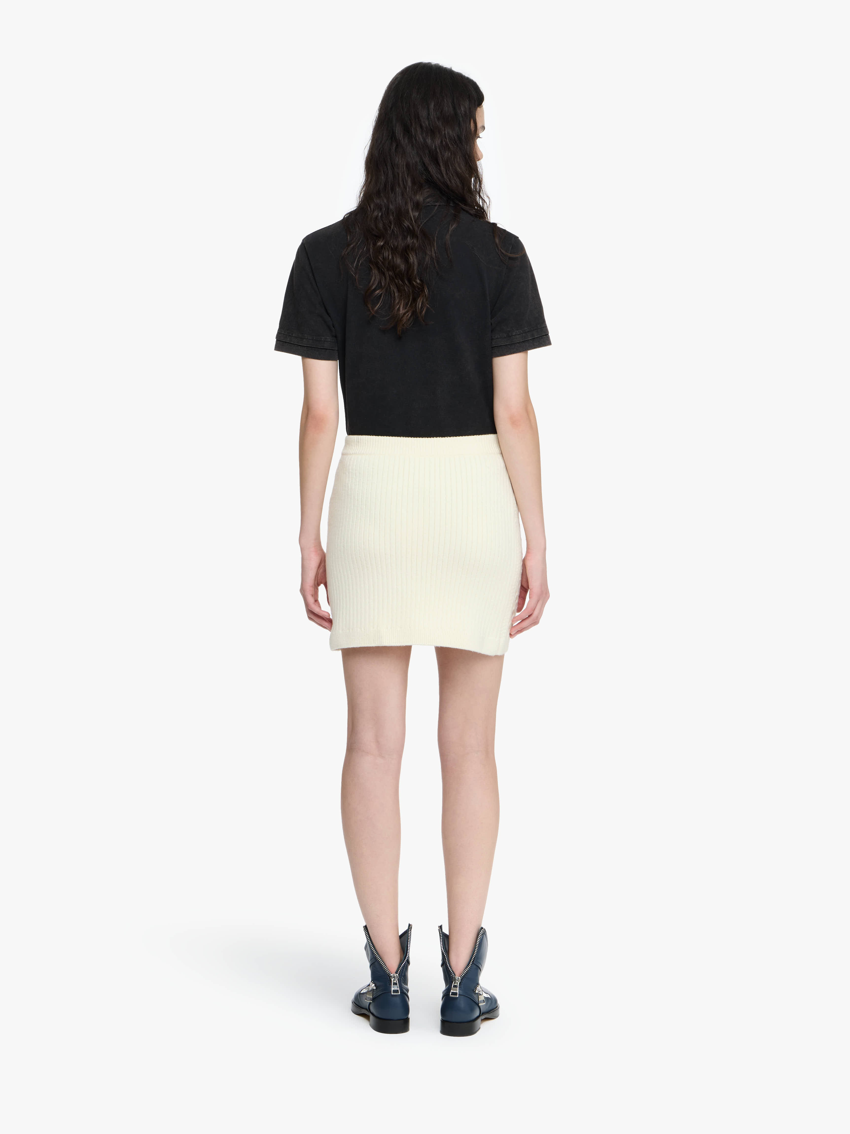 CABLE KNIT MINI SKIRT - 3
