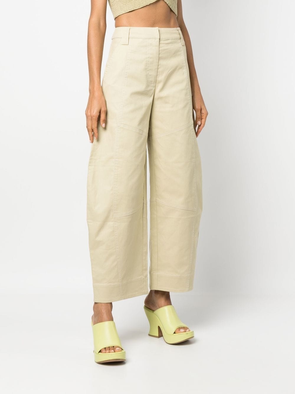 tapered wide-leg trousers - 3