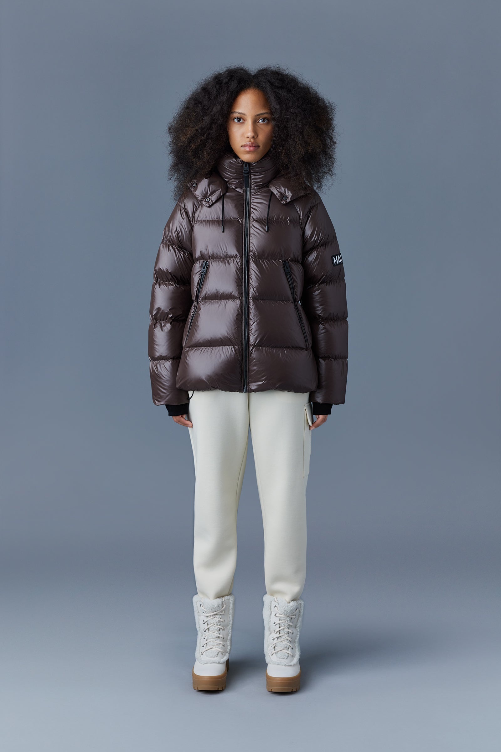 EDANA down puffer jacket with removable hood - 2