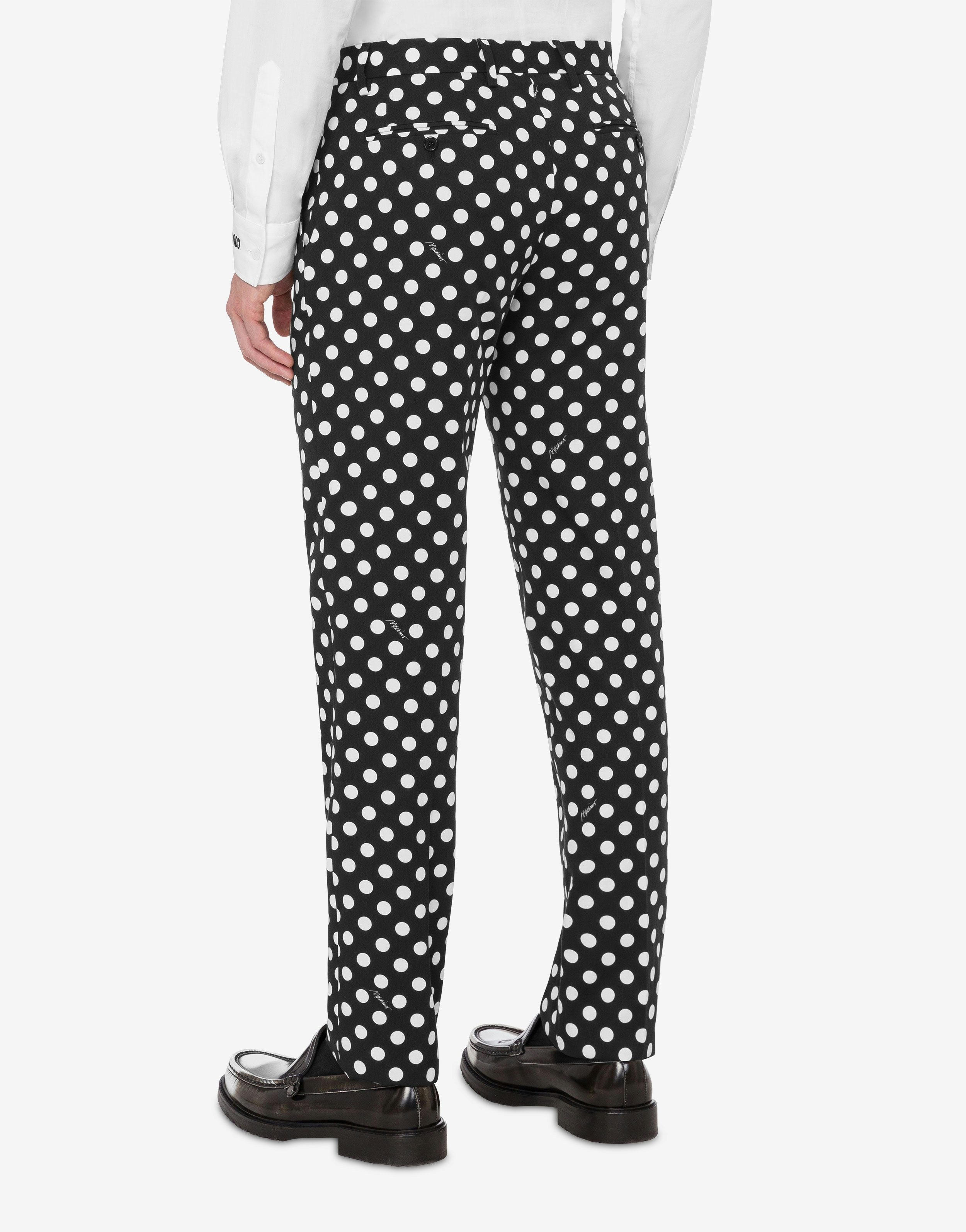 ALLOVER POLKA DOTS TENCEL-COTTON TROUSERS - 3