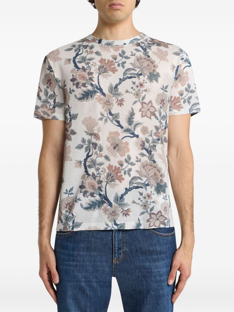 Etro floral-print T-shirt outlook