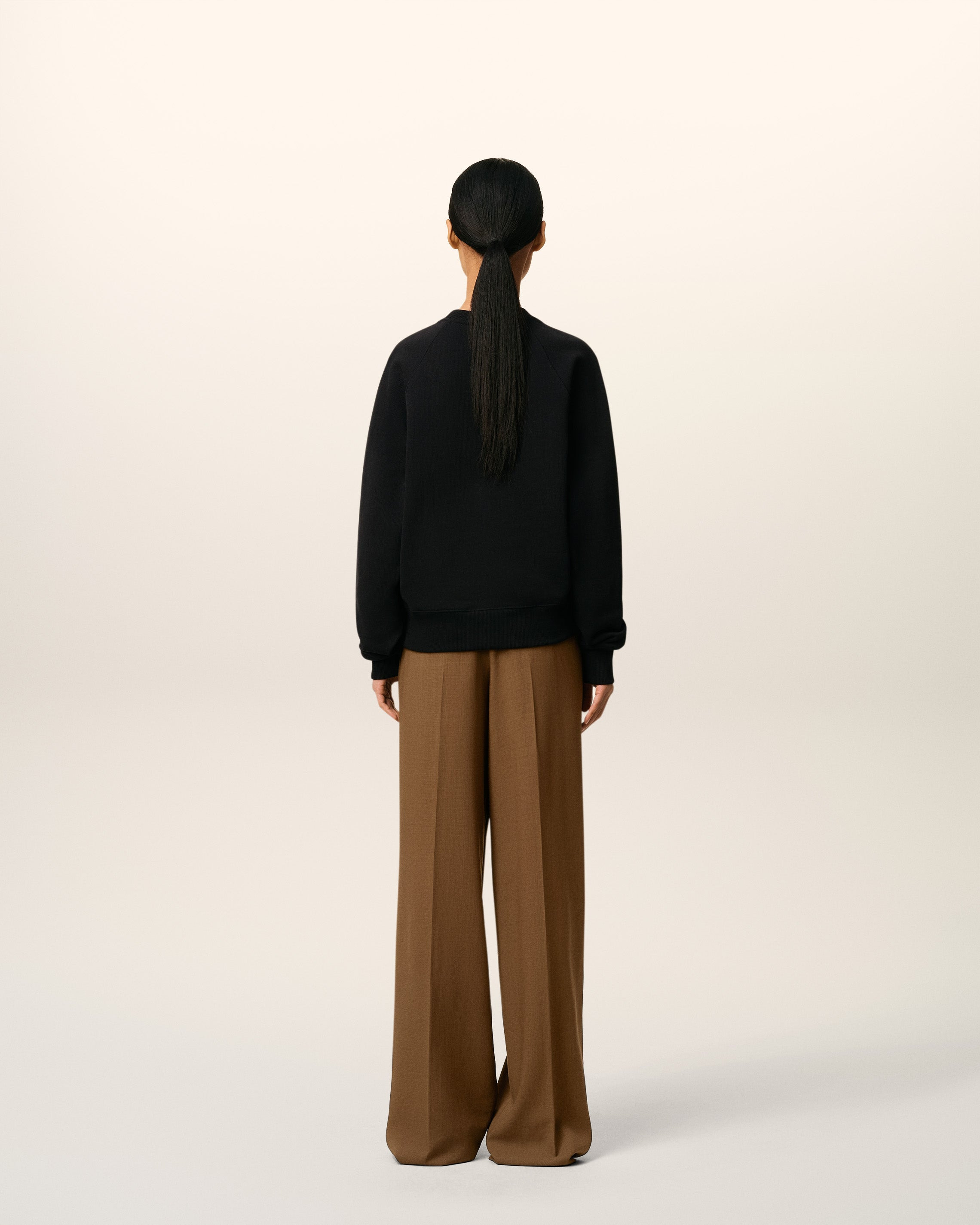 BLACK COTTON AMI DE COEUR SWEATSHIRT - 5