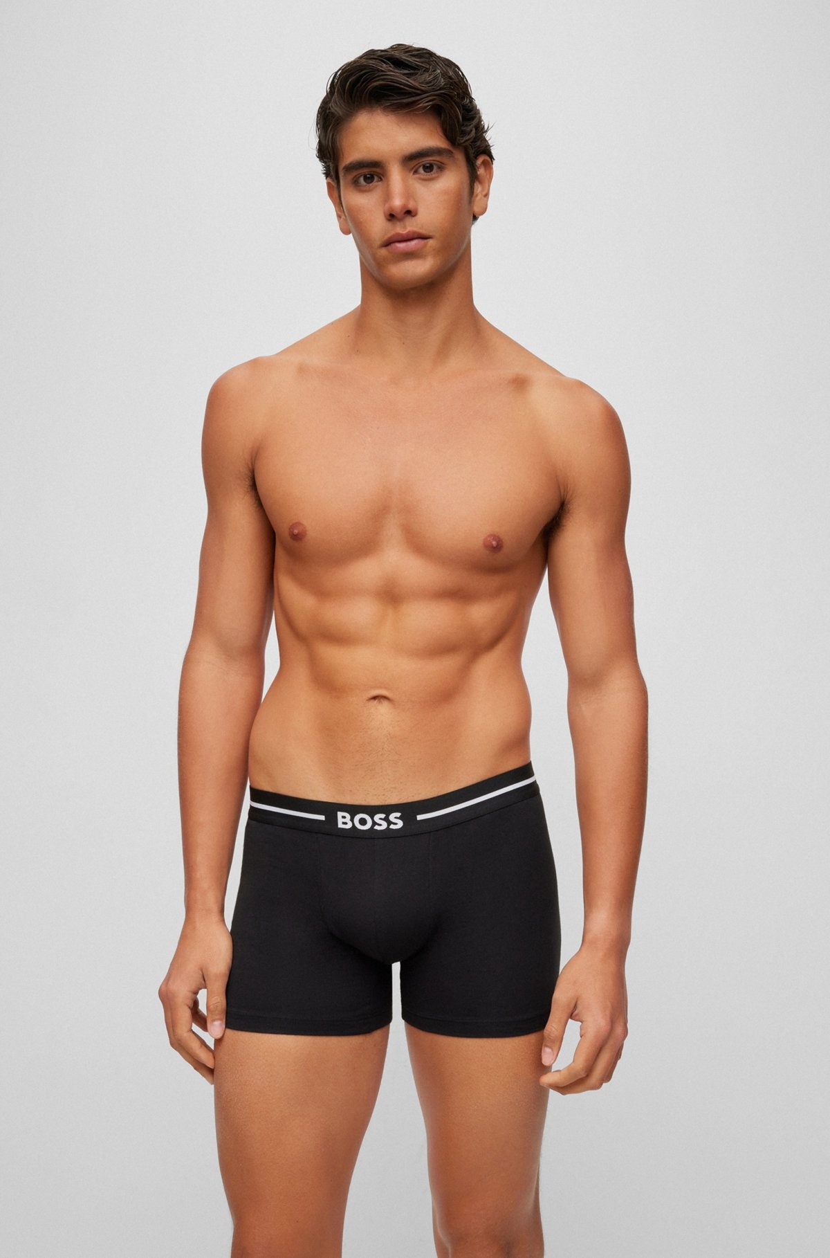 THREE-PACK OF STRETCH-COTTON BOXER BRIEFS - 6