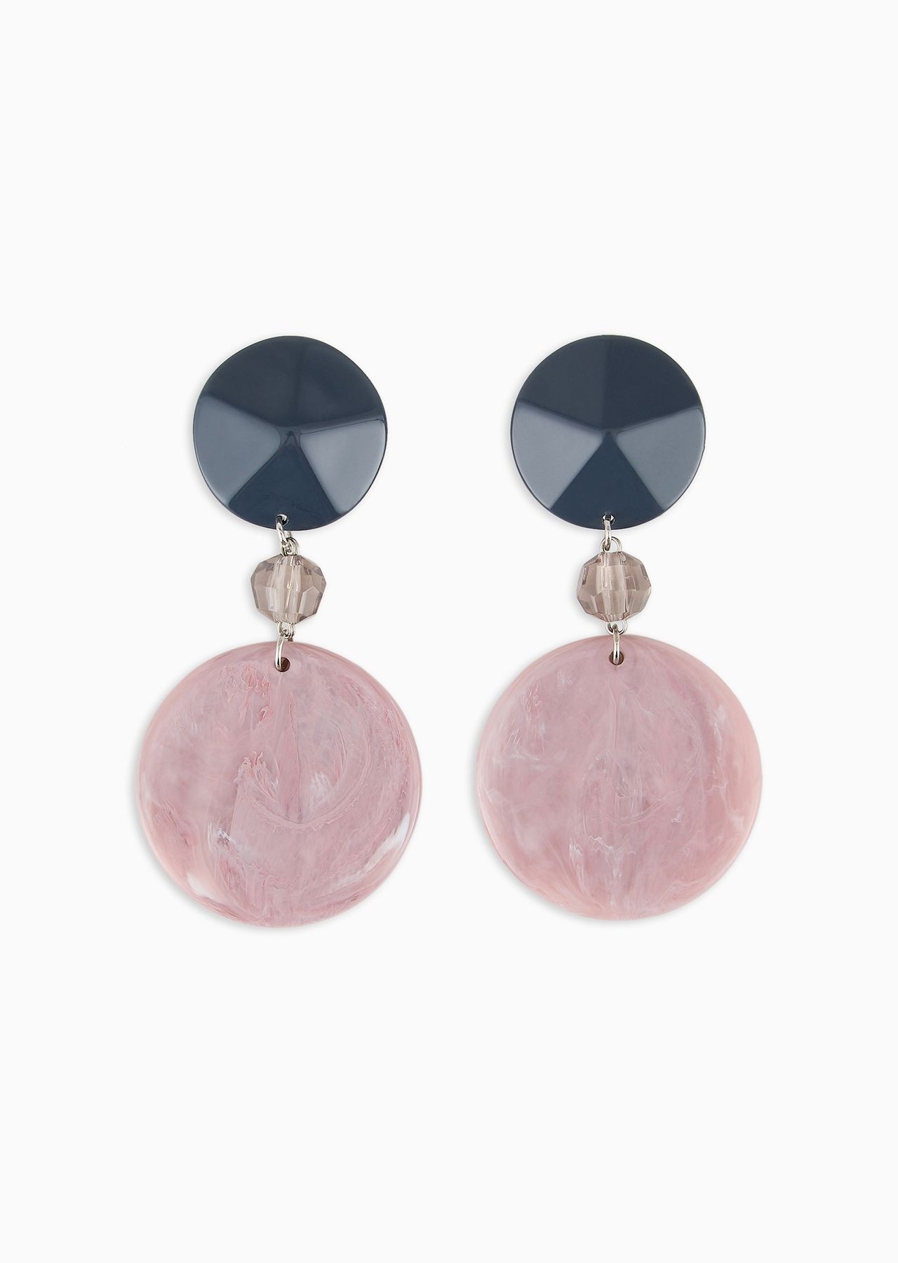 Round, oversize pendant earrings - 1