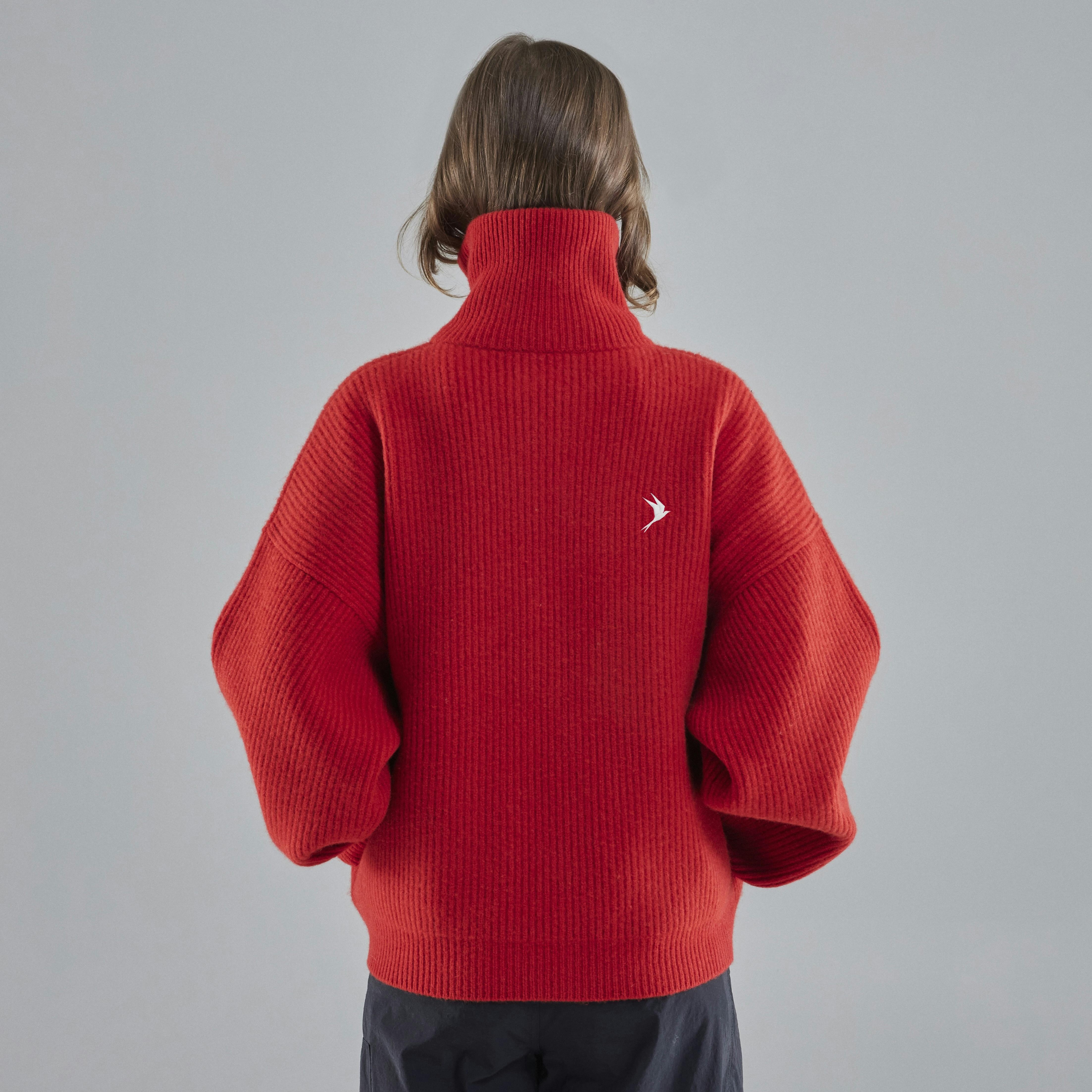 Vonarstræti Zipped Wool Sweater (Unisex) - 8