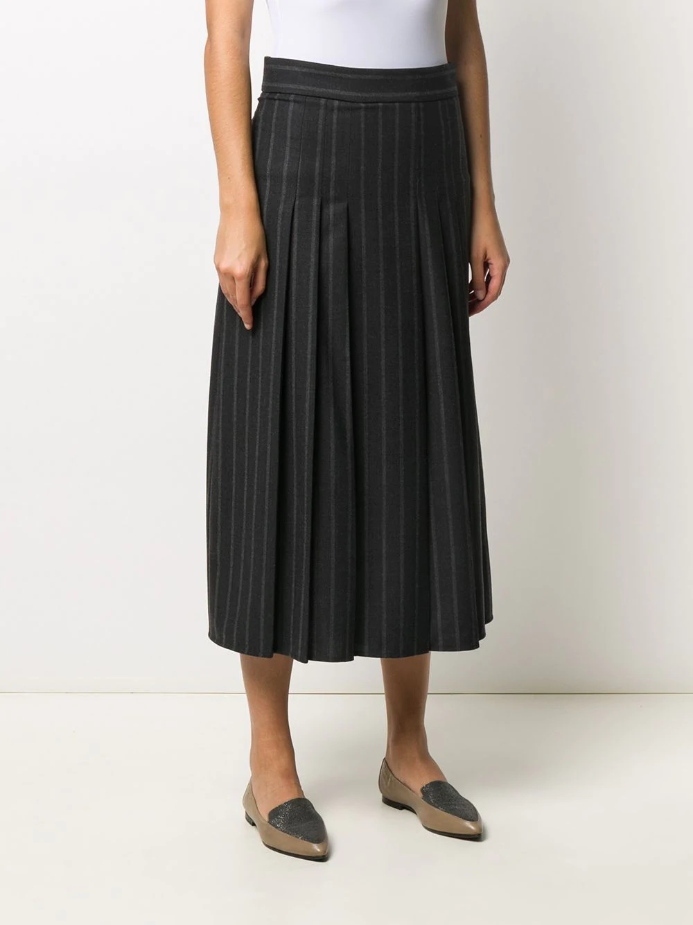 pleated high-waisted skirt - 3