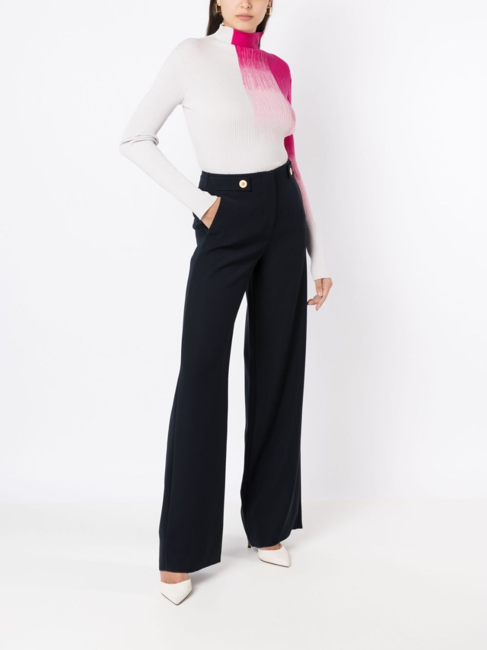 high-rise straight-leg trousers - 2
