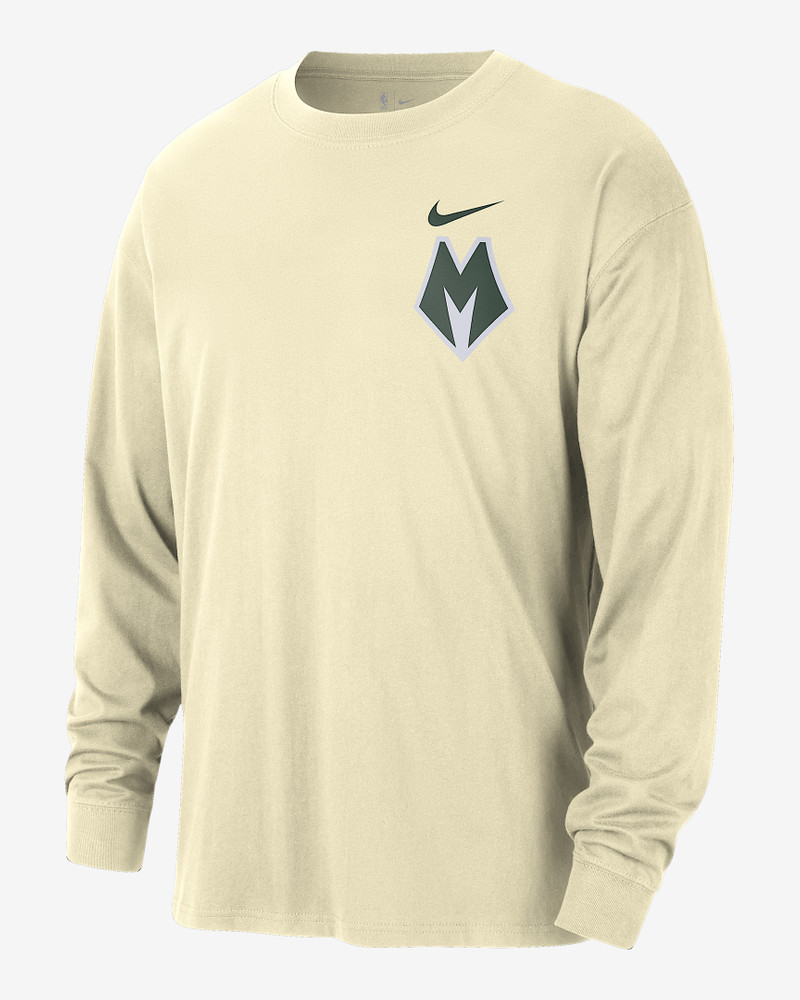 Milwaukee Bucks Essential City Edition Men's Nike NBA Long-Sleeve T-Shirt 1