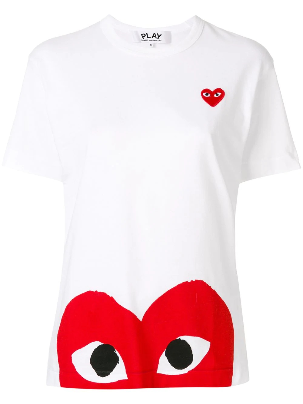 heart print T-shirt - 1