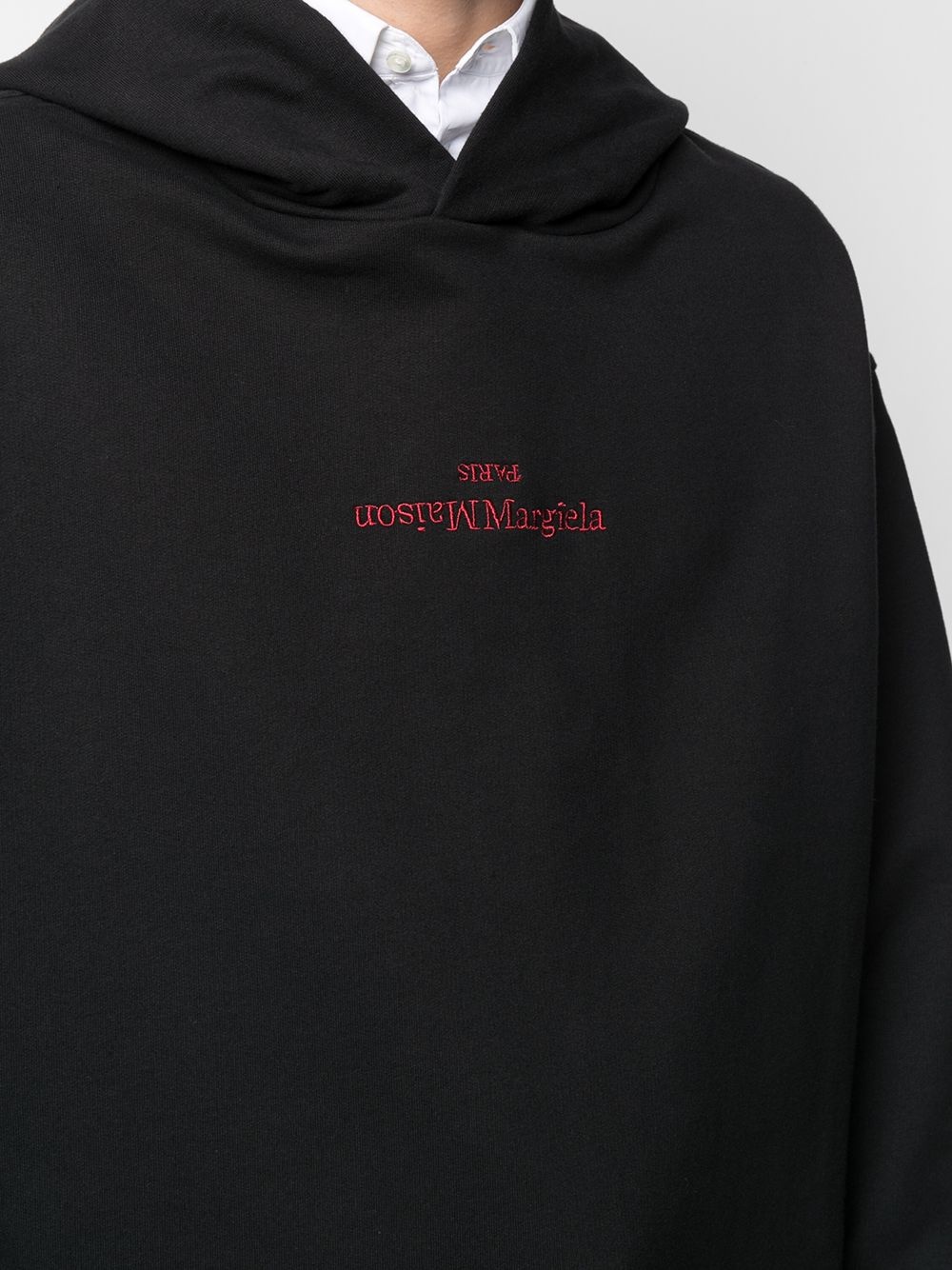 flipped logo hoodie - 5