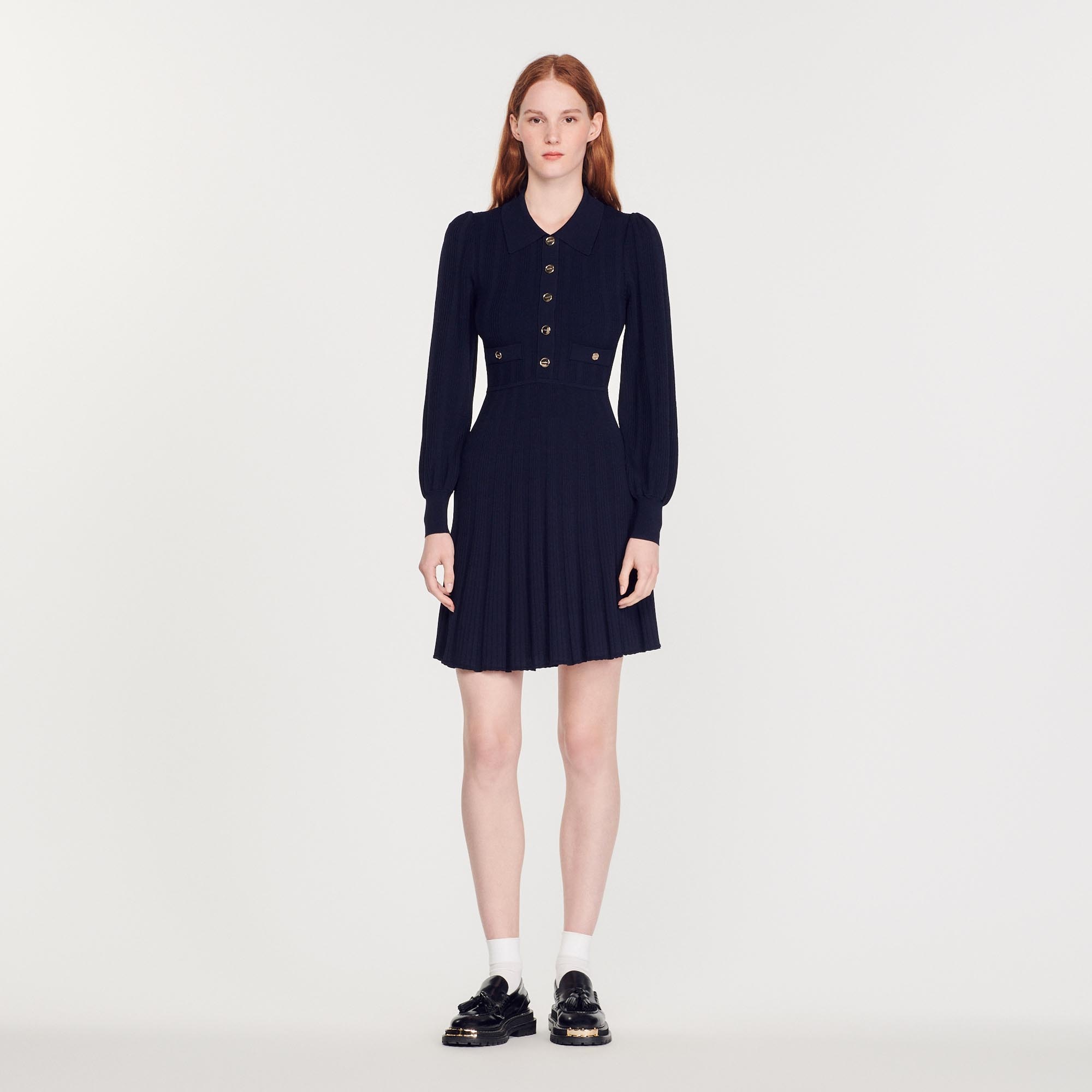 Pleated knit dress - 3