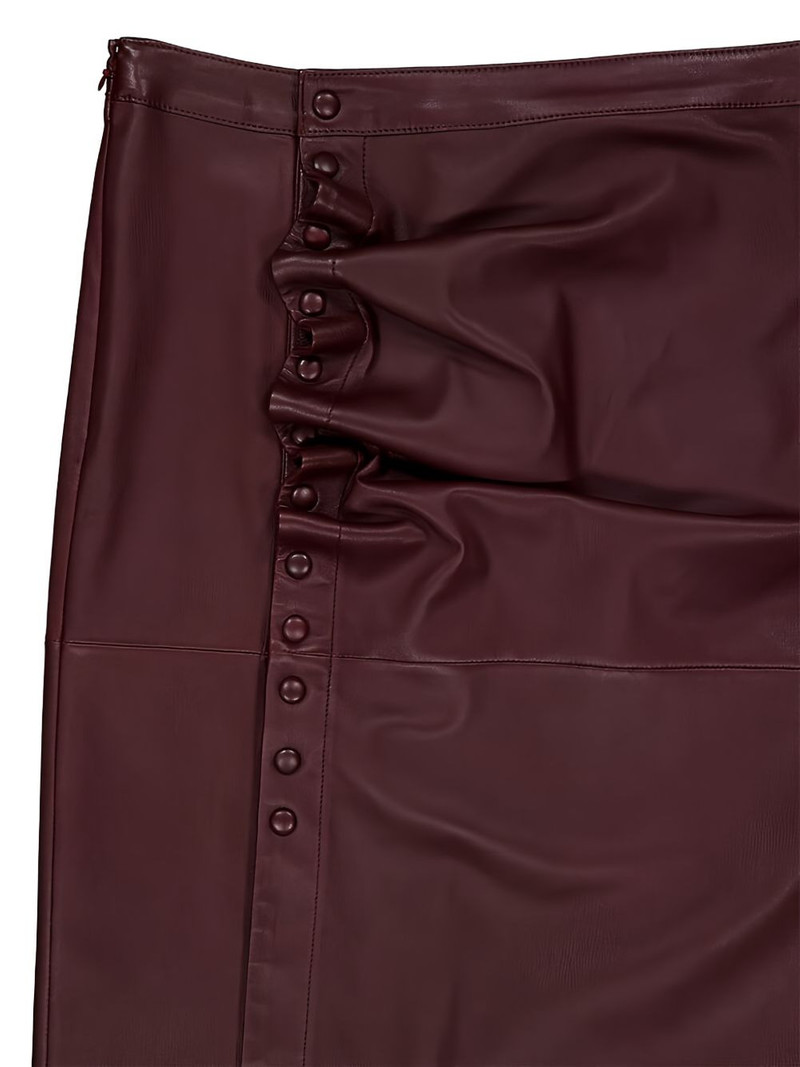 buttoned leather midi skirt 3