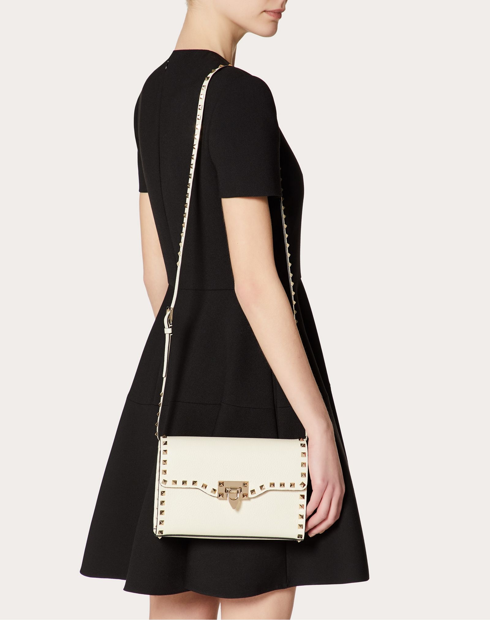 Small Rockstud Patent Leather Crossbody Bag - 6