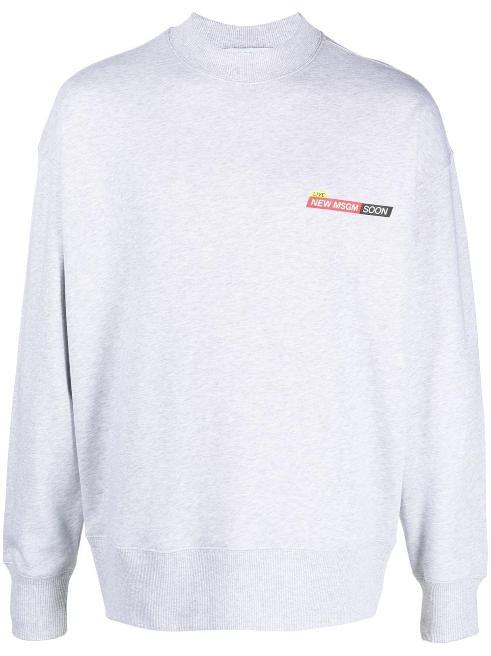 logo-print cotton sweatshirt - 1