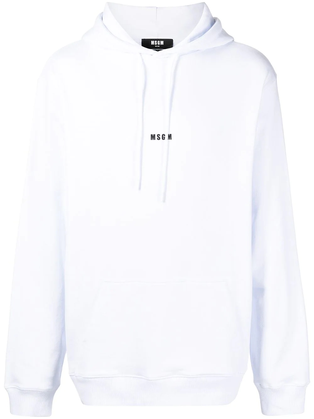 logo-print cotton hoodie - 1