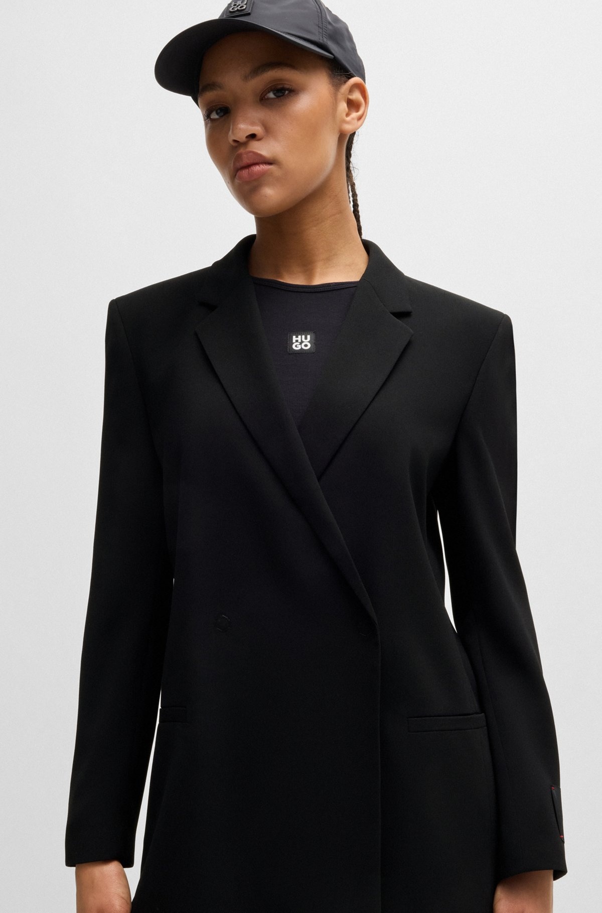 RELAXED-FIT LONG-LENGTH JACKET WITH WRAP FRONT - 5