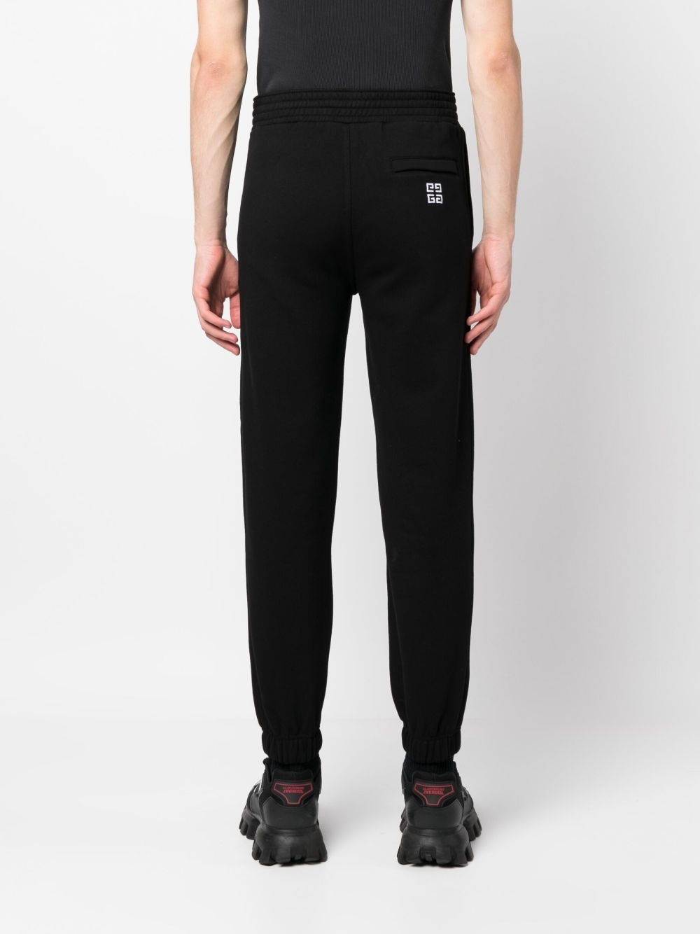 logo-embroidered tapered sweatpants - 4