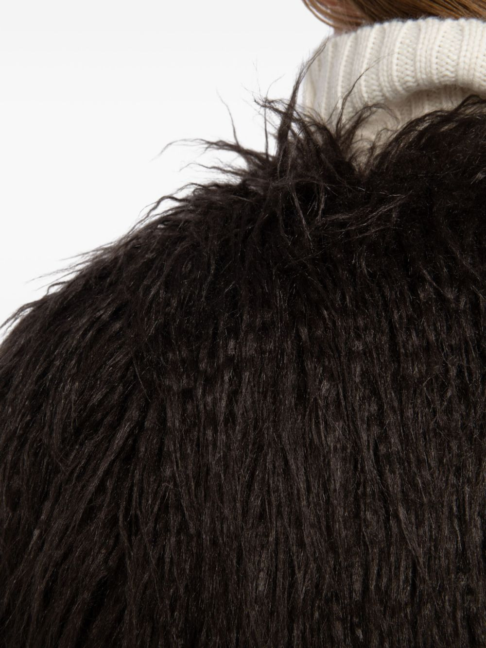 shaggy faux-fur coat - 5