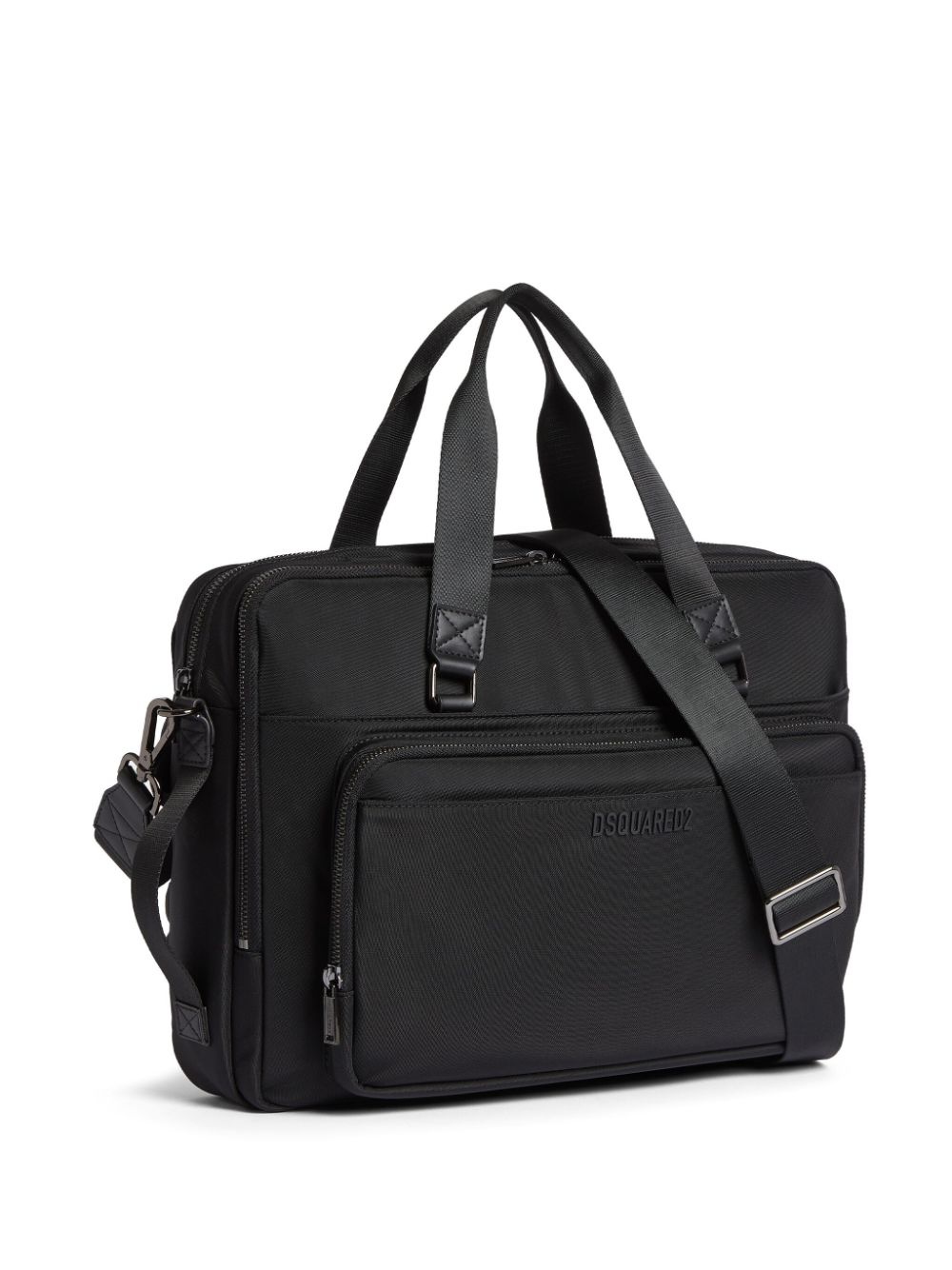 logo-lettering laptop bag - 3
