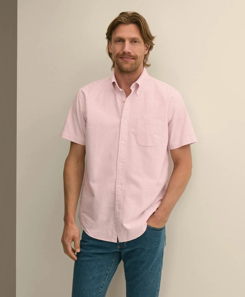 Friday Shirt, Oxford Candy Stripe, Short Sleeve - 1