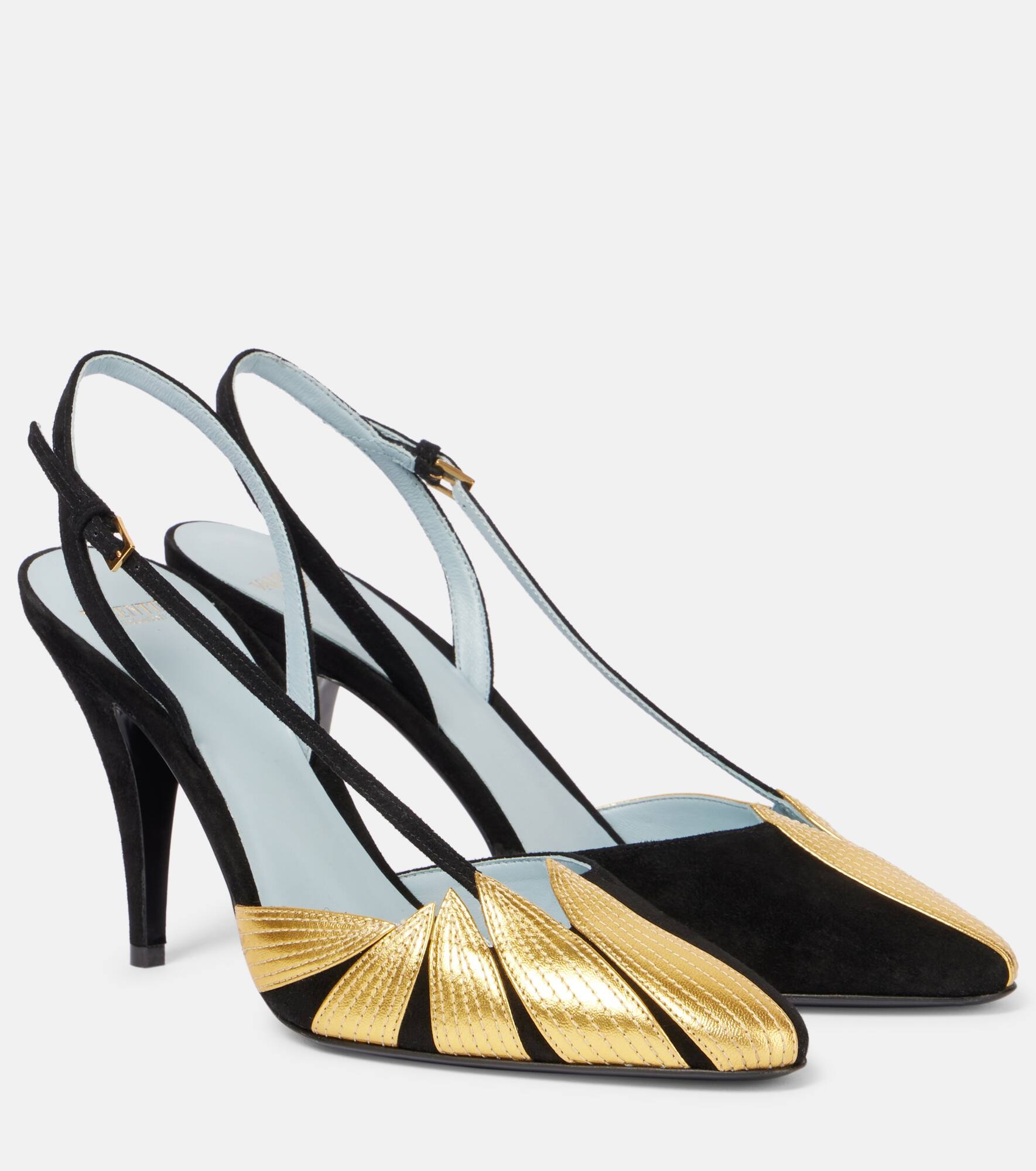 Foliefoliage 90 suede and leather pumps - 1