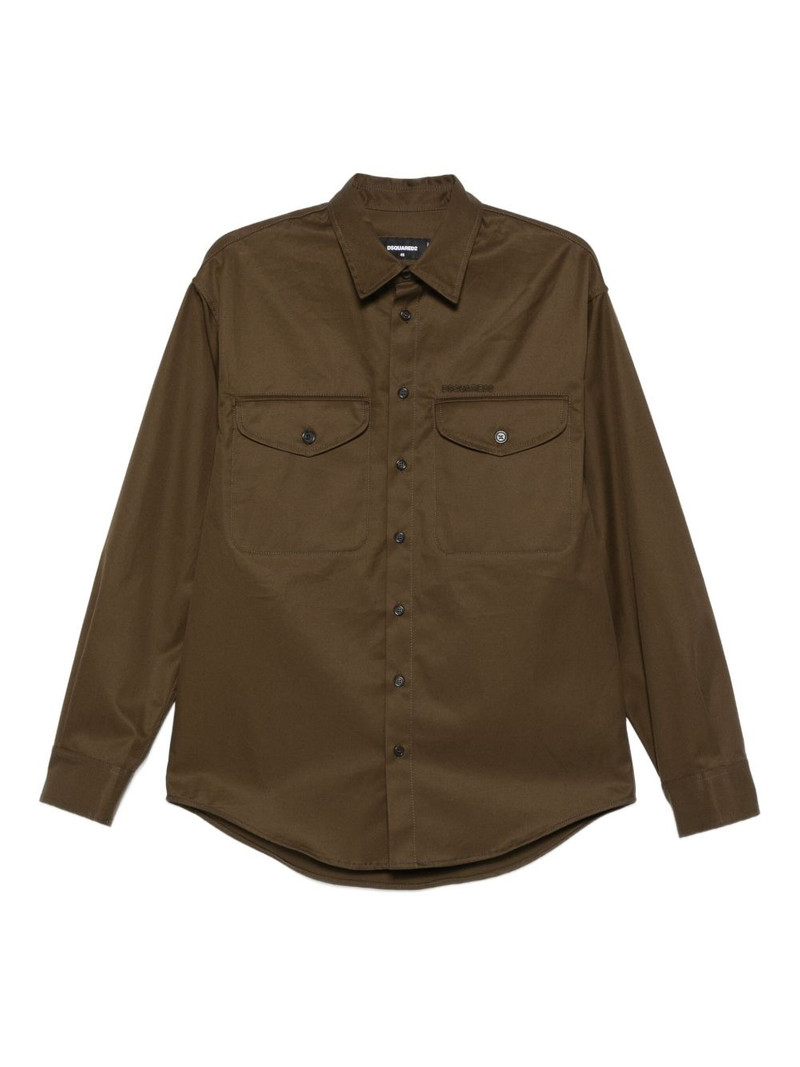 Utility double-pocket cotton shirt 1