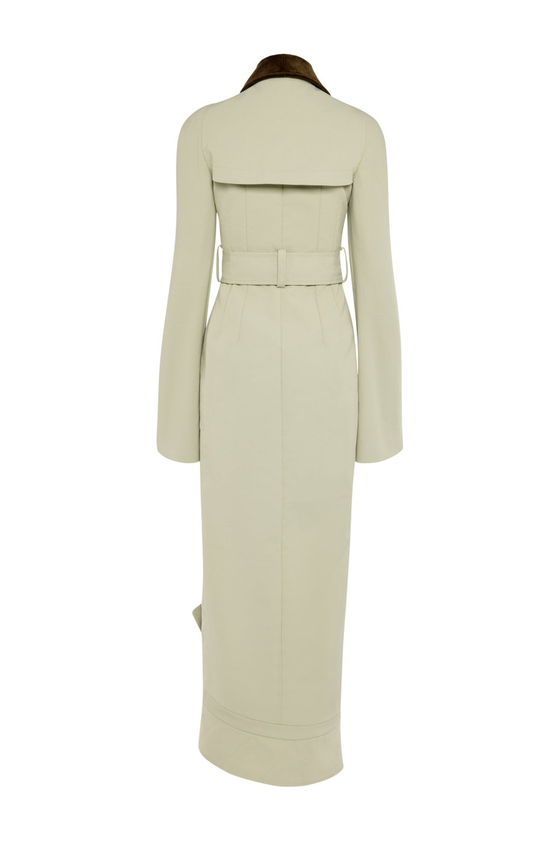 BIB-FRONT STRUCTURED TRENCH COAT LIGHT KHAKI 5