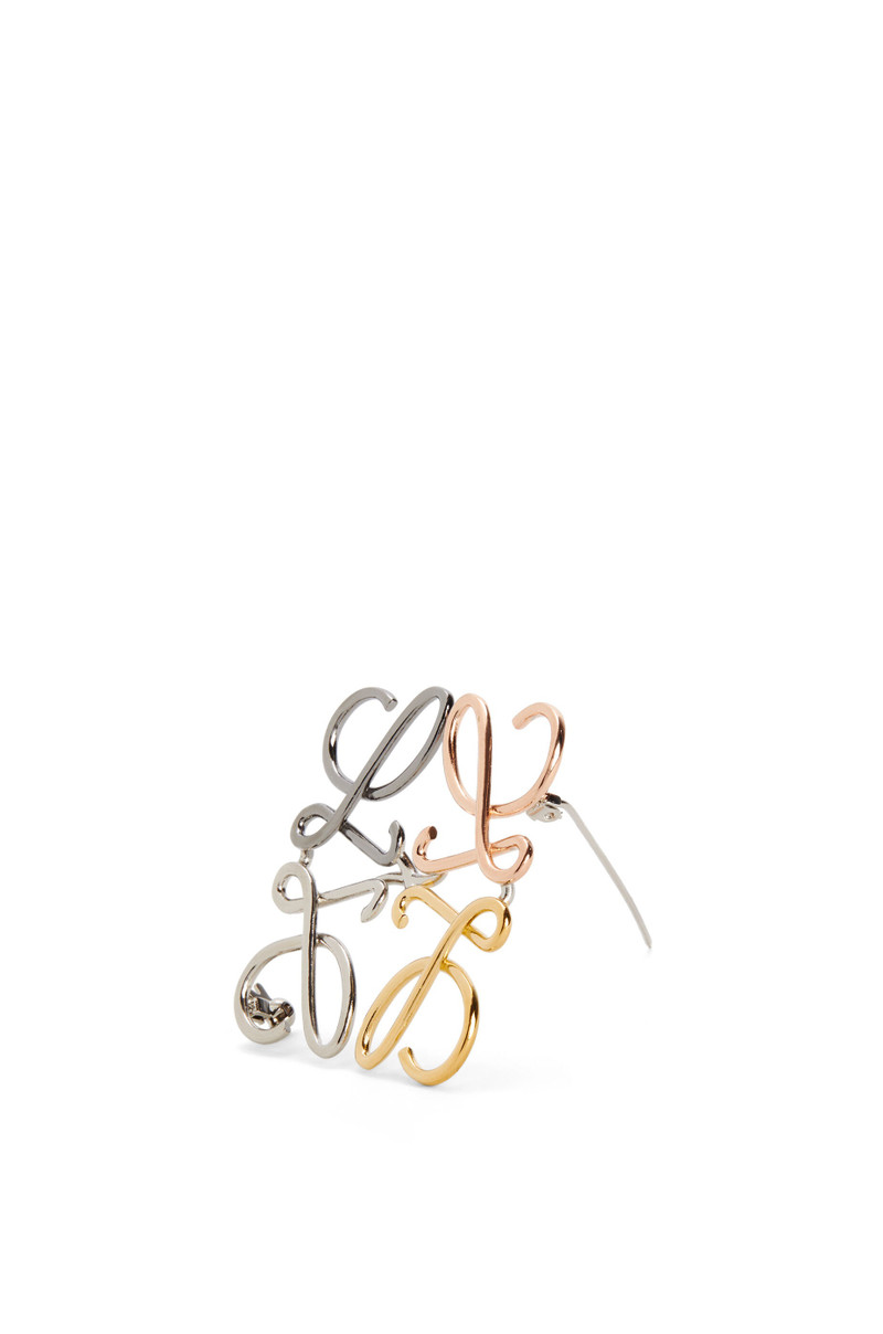 Loewe Anagram brooch in metal outlook
