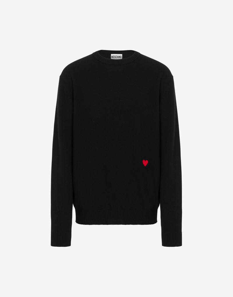 WOOL PULLOVER WITH LITTLE HEART - 1