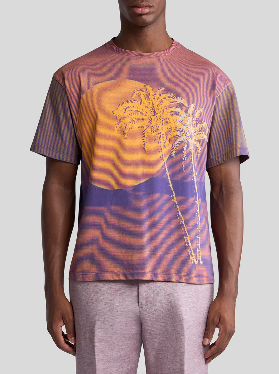 T-SHIRT WITH PALM-TREE PRINT - 2