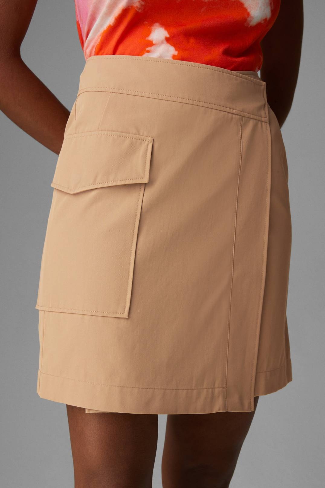 COLINE WRAP SKIRT IN BEIGE - 5