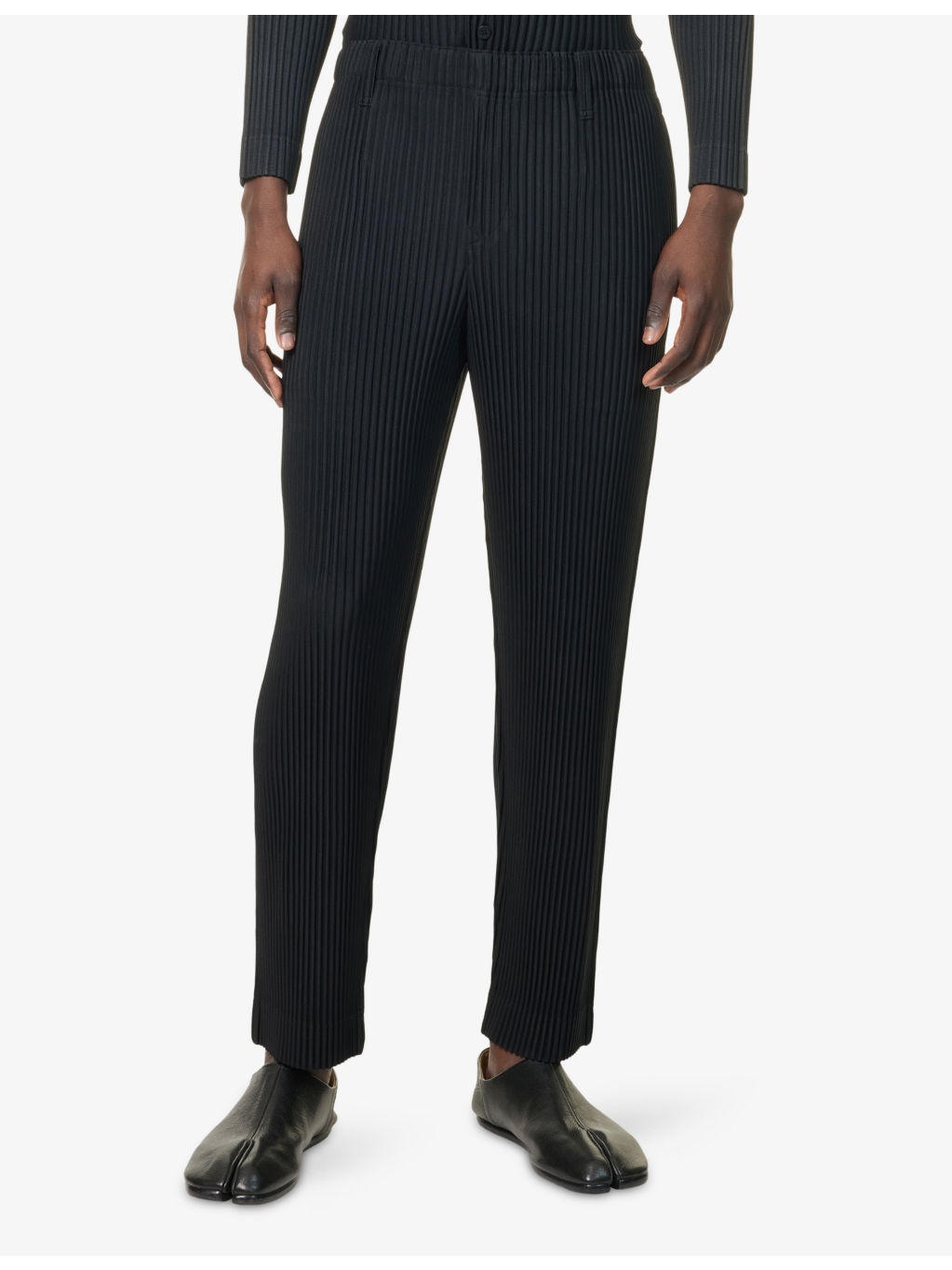 Basics Straight-Leg Pleats Knitted Trousers - 3