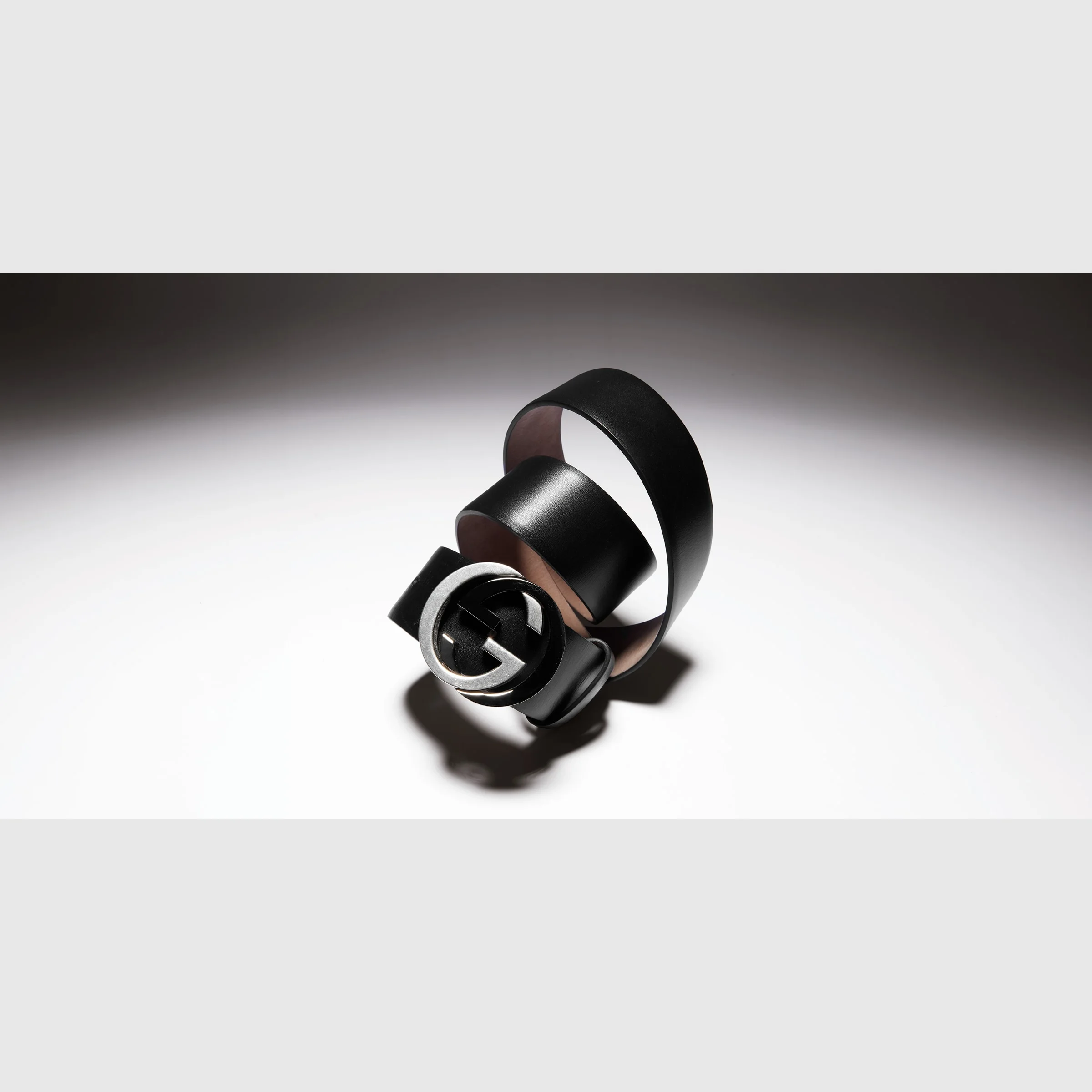 Wide belt with Interlocking G buckle - 1
